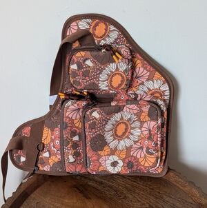 NWT Zara Brown Floral Crossbody Bag